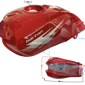 Zbiornik paliwa czerwony do motoroweru Fighter 2