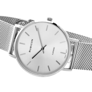 Zegarek Rubicon damski na bransolecie RNBD76 srebrny/srebrny z pudełkiem