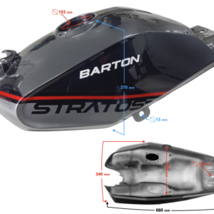 Zbiornik paliwa czerwony Stratos 125