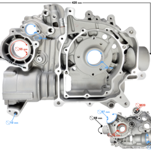 Karter silnika lewy Hisun Tactic 550 (P0150001110A0001)