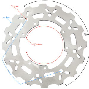 Tarcza hamulcowa tylnia NXT250 L