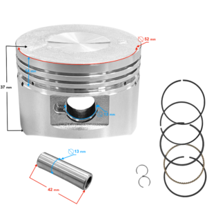 Tłok z kompletem pierścieni NXT125