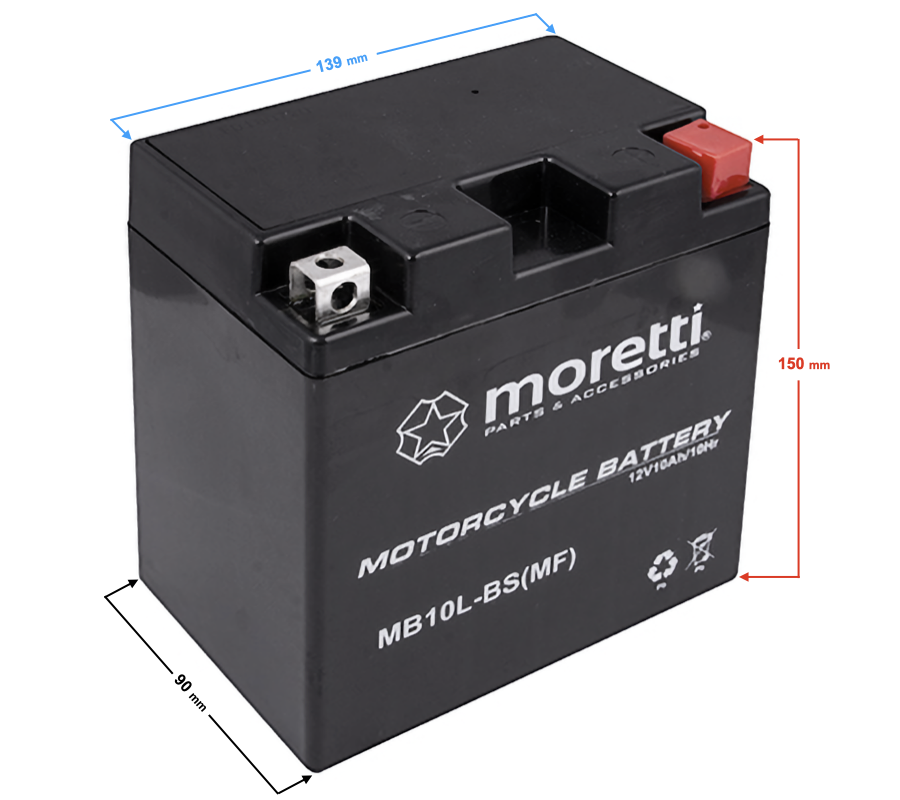 Akumulator Moretti AGM (Gel) MB10L-BS