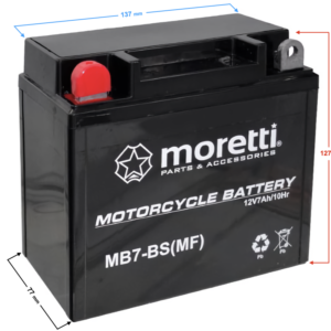Akumulator Moretti 12V AGM (Gel) MB7-BS /12N7-3A