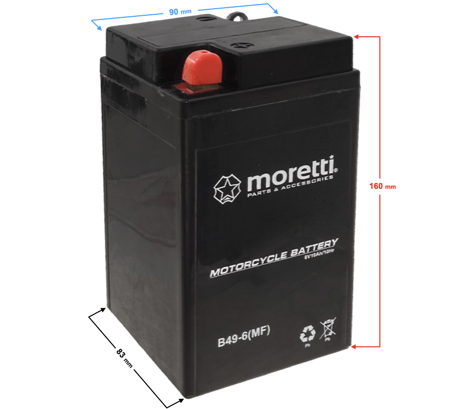 Akumulator Moretti 6V AGM (Gel) B49-6