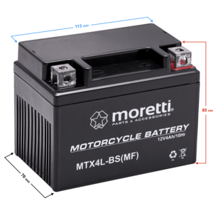 Akumulator Moretti 12V AGM (Gel) MTX4L-BS / MB4L-B
