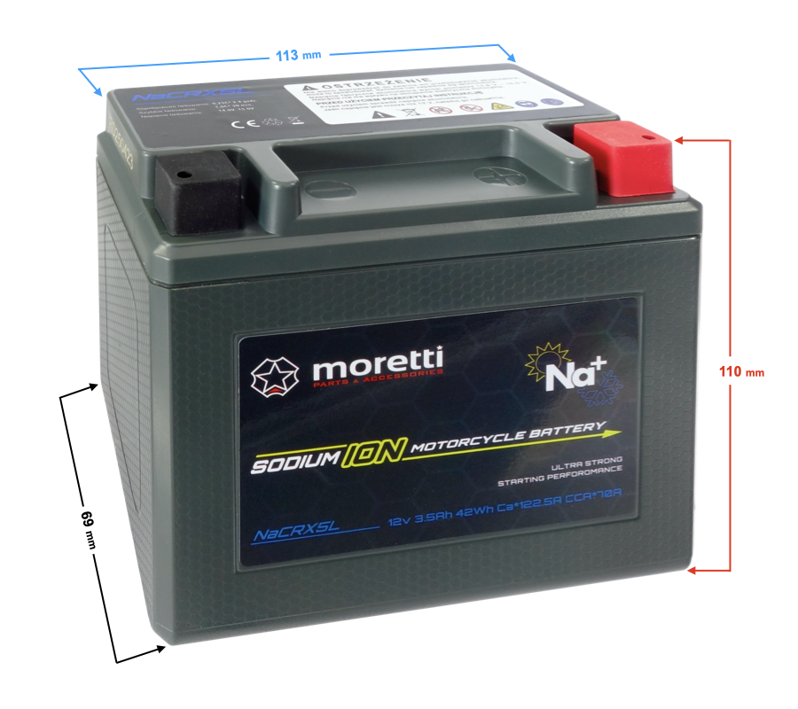 Akumulator Moretti NaCRX5L sodowo jonowy