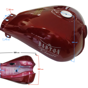 Zbiornik paliwa czerwony Classic 125 (Euro 5)