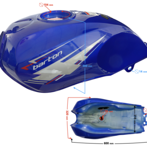 Zbiornik paliwa niebieski do motoroweru Fighter 2 / Euro 5