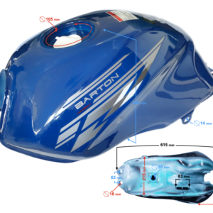 Zbiornik paliwa niebieski do motoroweru Sprint 2 / Euro 5