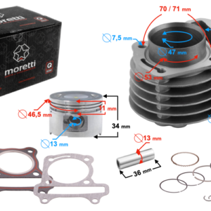 Cylinder Moretti do skutera 4T 80cc 139QMB