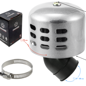 Filtr powietrza stożkowy srebrny, średnica 38 mm