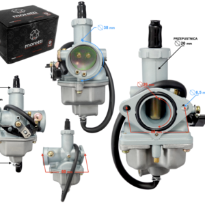 Gaźnik PZ26, 125cc 4T, p.20mm, ssanie na dźwignię