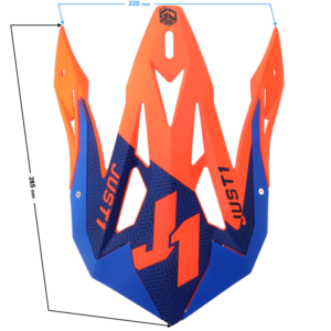 Daszek kasku JUST1 J32 PEAK KIDS VERTIGO blue fluo orange