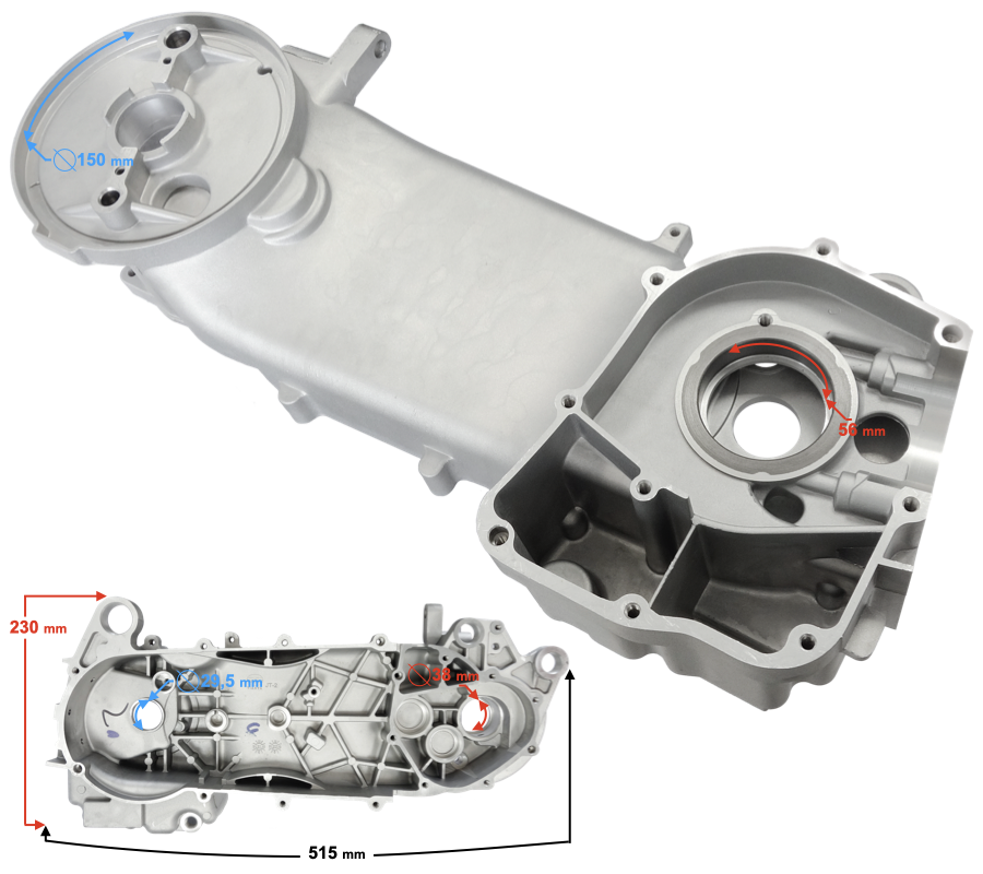 Karter silnika lewy Falcon 125