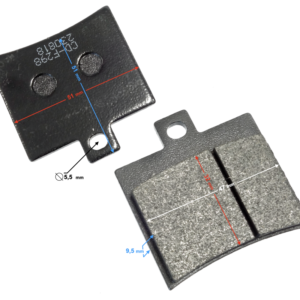 (HURT) Klocki hamulca tył Coral 125