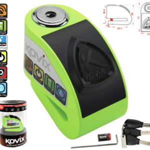 Blokada tarczy hamulcowej z alarmem KOVIX KD6 fluo zielony
