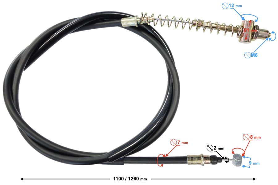 Linka hamulca przedniego do skutera Tres