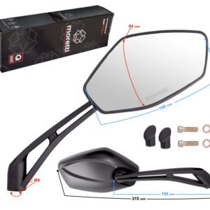 Lusterka R+R (średnica gwintu 8mm) do skutera z homologacją