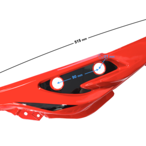 Obudowa tylna prawa czerwona GT 125
