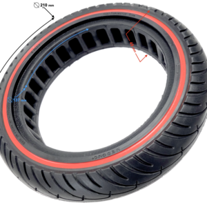 Opona pełna do hulajnogi elektrycznej 8 1/2x2 czerwony pasek