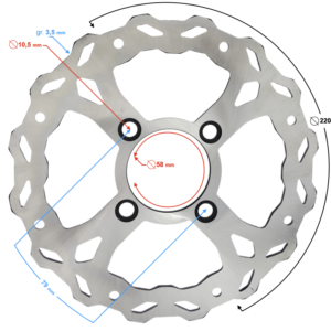 Tarcza hamulcowa przód NXT150 / tył NXT250 2021