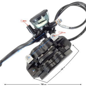 (HURT) Kompletny zestaw hamulca przód Naked 50
