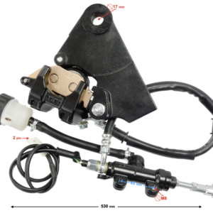 (HURT) Kompletny zestaw hamulcowy tył Naked 50