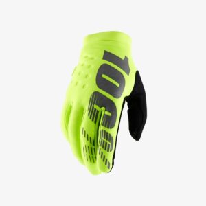 100 PROCENT RĘKAWICE CROSS/ENDURO BRISKER SOFTSHELL KOLOR ŻÓŁTY FLUO ROZMIAR L