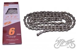 ŁAŃCUCH ROWEROWY 6 RZ. PYC P6003 1/2" x 3/32" 116L