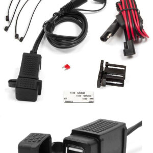 BIKETEC MOTOCYKLOWE PODWÓJNE GNIAZDO USB MONTAŻ NA KIEROWNICE - MUS08 (EL)