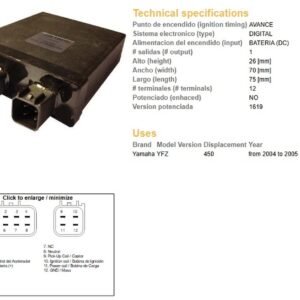 DZE MODUŁ ZAPŁONU CDI YAMAHA YFZ 450 '04-'05 (5TG-85540-00-00)