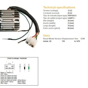 DZE REGULATOR NAPIĘCIA HONDA CB 750 FOUR -'76