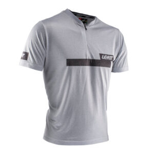 LEATT KOSZULKA ROWEROWA Z ZAMKIEM DBX 1.0 ZIP JERSEY SLATE KOLOR SZARY ROZMIAR M