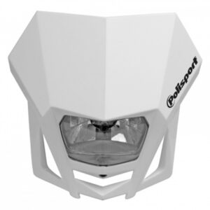 POLISPORT LAMPA PRZEDNIA MODEL LMX (ŻARÓWKA HALOGENOWA) KOLOR BIAŁY