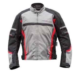 ROLEFF WYPRZEDAŻ KURTKA TEKSTYLNA KRÓTKA MODEL GS1824 Z MEMBRANĄ WIND-TEX I Z WYPINANĄ PODPINKĄ THERMO KOLOR CZARNY/SZARY/CZERWONY ROZMIAR M