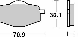 SBS PROMOCJA KLOCKI HAMULCOWE KH101 STREET STANDART CERAMIC YAMAHA CRYPTON 105 '98-'04, CYGNUS 50 '96-'01, DT 50R '89-'97, DT 125R '96-'07, TDR/TZR 50 '90-'92, XC 125F '00-'08, XC 125 CYGNUS '96-'98 KOLOR CZARNY