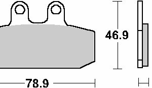 SBS PROMOCJA KLOCKI HAMULCOWE KH256 STREET STANDART CERAMIC APRILIA ATLANTIC 500 '02-'05, LEONARDO 125/150 '99-'06, SCARABEO 125/150 '99-'04, SCARABEO 500 '03-'11, SPORTCITY 200/250 '04-'08, SPORTCITY 125 '04-'12, DERBI RAMBLA 125/300 '08-'14 KOLOR CZARNY
