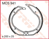 TRW ZF SZCZĘKI HAMULCOWE (200X25MM) (861)