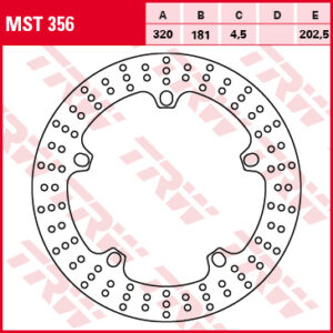 TRW ZF TARCZA HAMULCOWA PRZÓD BMW F 800 / R / S / ST 08-17, S 1000 RR 19-, R 1200 S / RT / ST / RS / R 05-16, R 1200 R-NINE T / HP2 08-, K 1200 R 05-08 (PROMOCJA)