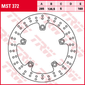 TRW ZF TARCZA HAMULCOWA TYŁ BMW F 650 / 700 / 800 GS / R / S / GT 08-, R 1200 GS / ADV / HP2 / R-NINE T / RT / R 05-13, K 1200 R / S 05-09, K 1300 R / S 09-15