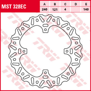 TRW ZF TARCZA HAMULCOWA TYŁ HONDA CR 125 / 250 02-07, CR / CRF 250 / 450 '02-'21,