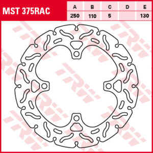 TRW ZF TARCZA HAMULCOWA TYŁ KAWASAKI Z 750 11-14, Z 800 / E VERSION 13-16, Z 1000 / SX 07-17