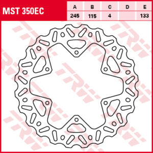 TRW ZF TARCZA HAMULCOWA TYŁ YAMAHA YZ / WRF 125 / 250 / 426 / 450 02-17
