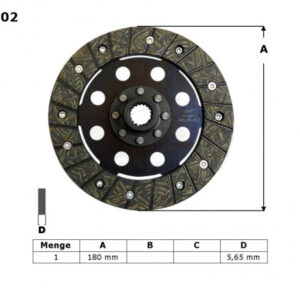 TRW ZF TARCZA SPRZĘGŁOWA BMW R 850 GS / R / RT 97-99, R 1100 GS 93-99, K 100 LT / RS / RT 83-91, K 1100 LT / RS 92-98, R 1100 R / RS / RT 95-01, (EBS6605)