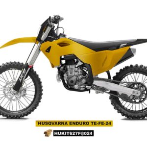 UFO KOMPLET PLASTIKÓW (FULL KIT) Z OSŁONAMI TELESKOPÓW (AMORTYZATORÓW) HUSQVARNA TE 150 / 250 / 300 '24-'25, FE 250 / 350 / 450 / 501 '24-'25 KOLOR ZŁOTY - WYPRZEDAŻ