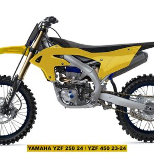 UFO KOMPLET PLASTIKÓW (FULL KIT) Z OSŁONAMI TELESKOPÓW (AMORTYZATORÓW) YAMAHA YZF 250 '24-'26, YZF 450 '23-'25 KOLOR ZŁOTY - WYPRZEDAŻ