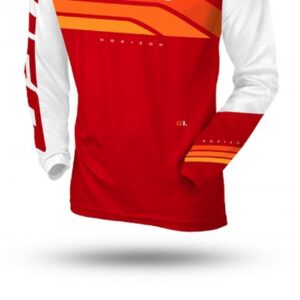 UFO KOSZULKA HORIZON JERSEY CROSS KOLOR CZERWONY/BIAŁY ROZMIAR M