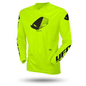 UFO KOSZULKA RADIAL DZIECIĘCA / JUNIOR / KID CROSS KOLOR ŻÓŁTY FLUO ROZMIAR XS