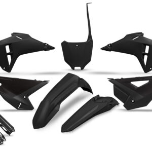 UFO KOMPLET PLASTIKÓW (FULL KIT) Z OSŁONAMI TELESKOPÓW (AMORTYZATORÓW) HONDA CRF 250R / 450R '25-'26 KOLOR CZARNY
